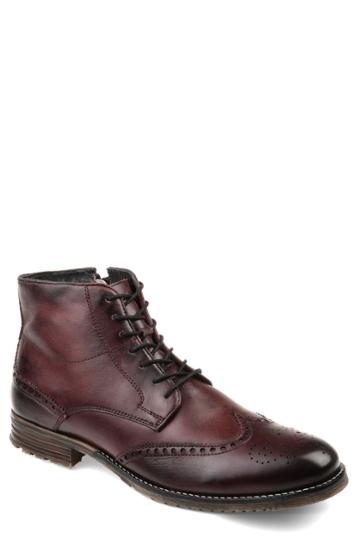 Men's Thomas And Vine Ryker Wingtip Boot M - Burgundy