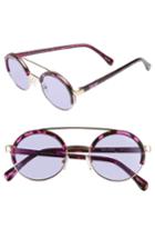 Women's Quay Australia Come Around 52mm Round Sunglasses - Purple/ Tort