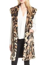 Women's Heurueh Faux Fur Longline Vest, Size - Brown