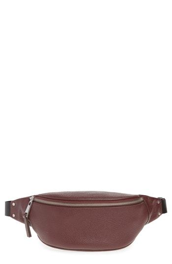 Treasure & Bond Mason Pebbled Leather Belt Bag - Burgundy
