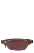 Treasure & Bond Mason Pebbled Leather Belt Bag - Burgundy