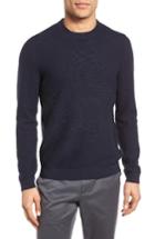 Men's Ted Baker London Marlin Ribbed Sleeve Sweater (m) - Blue