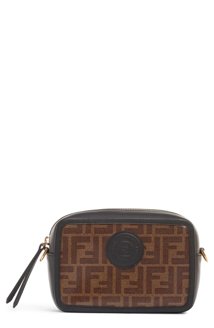 Fendi Logo Canvas Camera Bag -