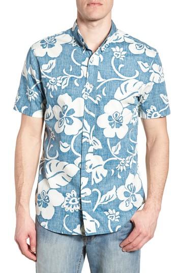 Men's Reyn Spooner Papeetee Pareau Tailored Fit Sport Shirt - Blue