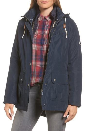 Women's Barbour Throw Waterproof Jacket Us / 10 Uk - Blue