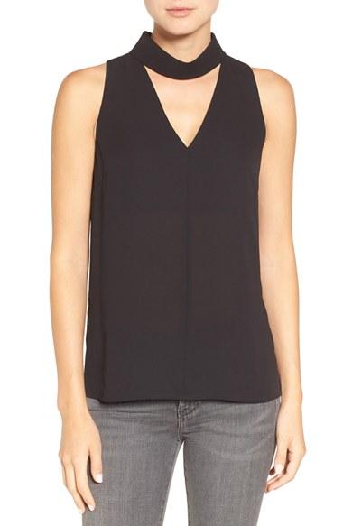 Women's Trouve Choker Collar V-neck Tank