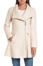 Women's Guess Asymmetrical Coat - White