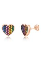 Women's Lesa Michele Heart Stud Earrings