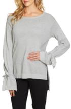 Women's 1.state Tie Sleeve Sweater, Size - Grey