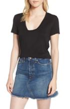Women's Splendid Deep U-neck Tee - Black