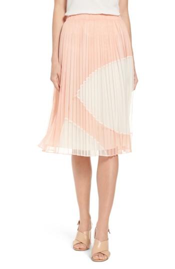 Women's Catherine Catherine Malandrino Francis Pleat Tulle Skirt - Pink