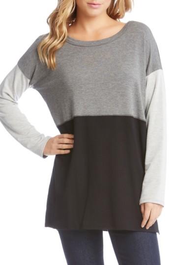 Women's Karen Kane Colorblock Top - Grey