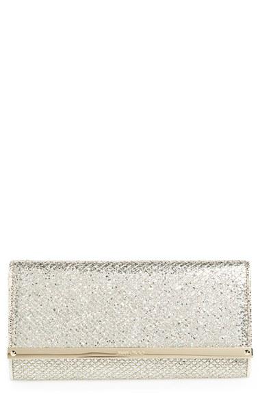 Jimmy Choo 'milla' Glitter Wallet On A Chain -