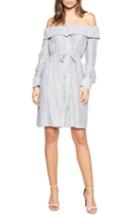 Women's Bardot Sienna Off The Shoulder Shirtdress - Blue
