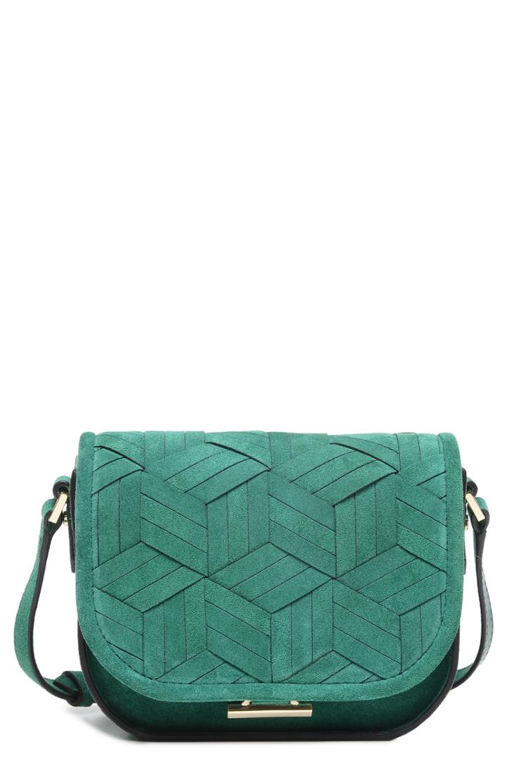 Welden Mini Summit Suede Crossbody Bag - Green