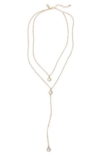 Women's Topshop Layer Stone Y-necklace