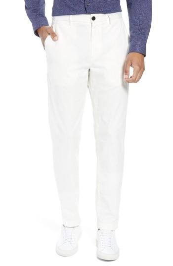 Men's Theory Zaine Patton Flat Front Stretch Solid Cotton Pants