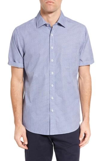 Men's Rodd & Gunn Sullivan Regular Fit Print Sport Shirt - Blue