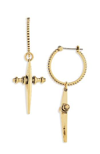 Women's Luv Aj Cross Hoop Earrings