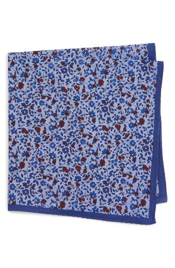 Men's Calibrate Poppy Floral Cotton Pocket Square