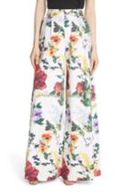 Women's Alice + Olivia Dustin Floral Flared Pants - White