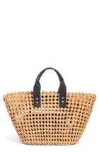 Nordstrom Open Weave Straw Tote - Brown
