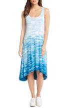 Women's Karen Kane Tie Dye High/low Tank Dress - Blue