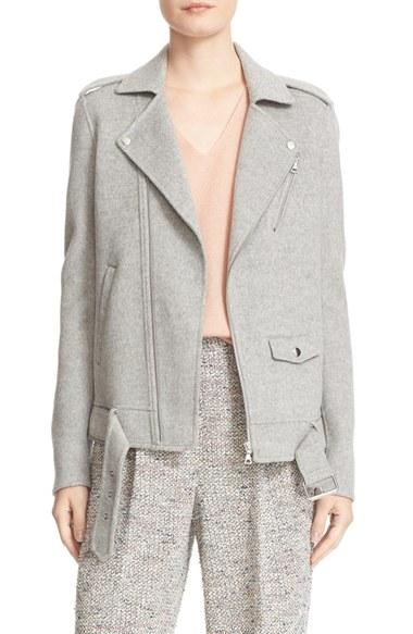 Women's Theory Tralsmin Wool & Cashmere Moto Jacket