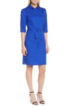 Women's Boss Dashir Stretch Cotton Shirtdress - Blue