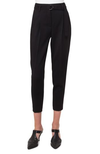 Women's Akris Punto Fred Wool Gabardine Crop Pants - Black