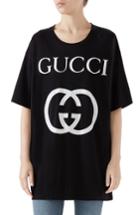 Women's Gucci Gg Interlock Tee, Size - Black