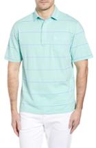Men's Johnnie-o Marley Fit Stripe Polo, Size Large - Green