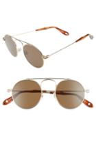 Women's Givenchy 48mm Round Sunglasses - Gold