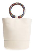 Simon Miller Confetti Handle Bonsai Leather Bucket Bag - Ivory