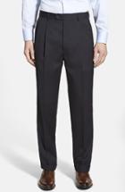 Men's Linea Naturale Pleated Wool Dress Pants R - Blue