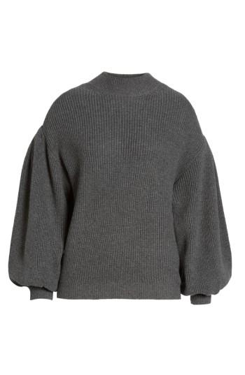 Women's Leith Blouson Sleeve Sweater - Grey