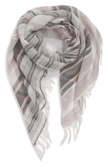 Women's Caslon Stripe Linen Scarf