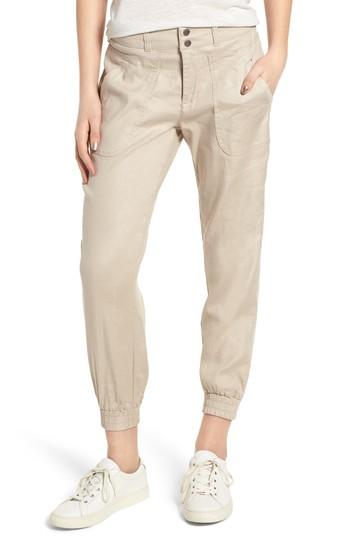 Women's Liverpool Jeans Company Ava Linen Blend Jogger Pants - Beige