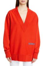 Women's Calvin Klein 205w39nyc Embroidered Logo Sweatshirt - Orange