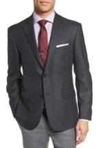 Men's Jb Britches Classic Fit Check Wool Sport Coat R - Grey