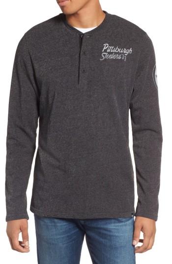 Men's '47 Pittsburgh Steelers Henley - Black