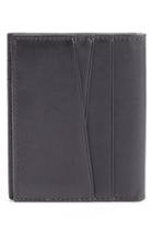 Men's Bosca Front Pocket Leather Wallet With Magnetic Clip - Black