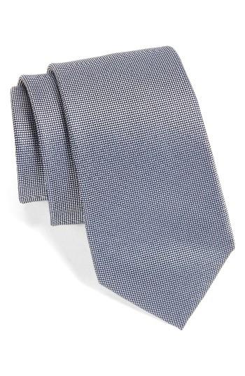 Men's Nordstrom Men's Shop Foley Silk Tie, Size - Black