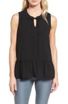 Women's Caslon Tie Front Tank - Black