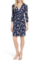 Women's Anne Klein New York Amalfi Print Classic Wrap Dress - Blue
