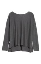 Women's Eileen Fisher Tencel Blend High/low Sweater - Grey