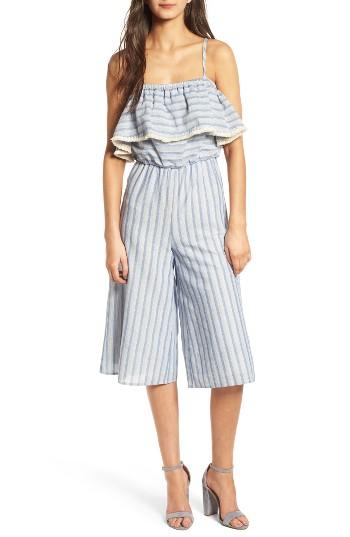 Women's Dee Elly Fringe Trim Popover Jumpsuit - Ivory