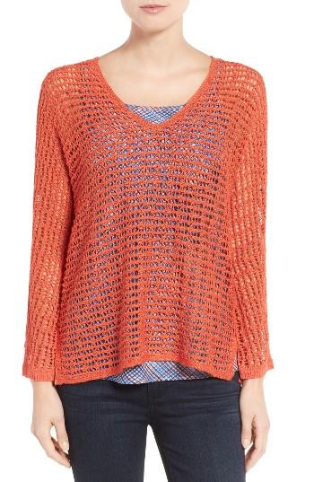 Women's Nic+zoe Sun Catcher Crochet Top