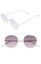 Women's Sunday Somewhere 'parker' 52mm Sunglasses - White/ White Metal/ Blue