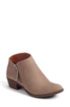 Women's Lucky Brand Brielley Perforated Bootie .5 M - Beige